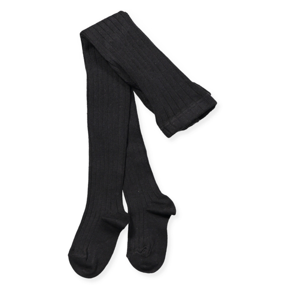 Колготи в рубчик black