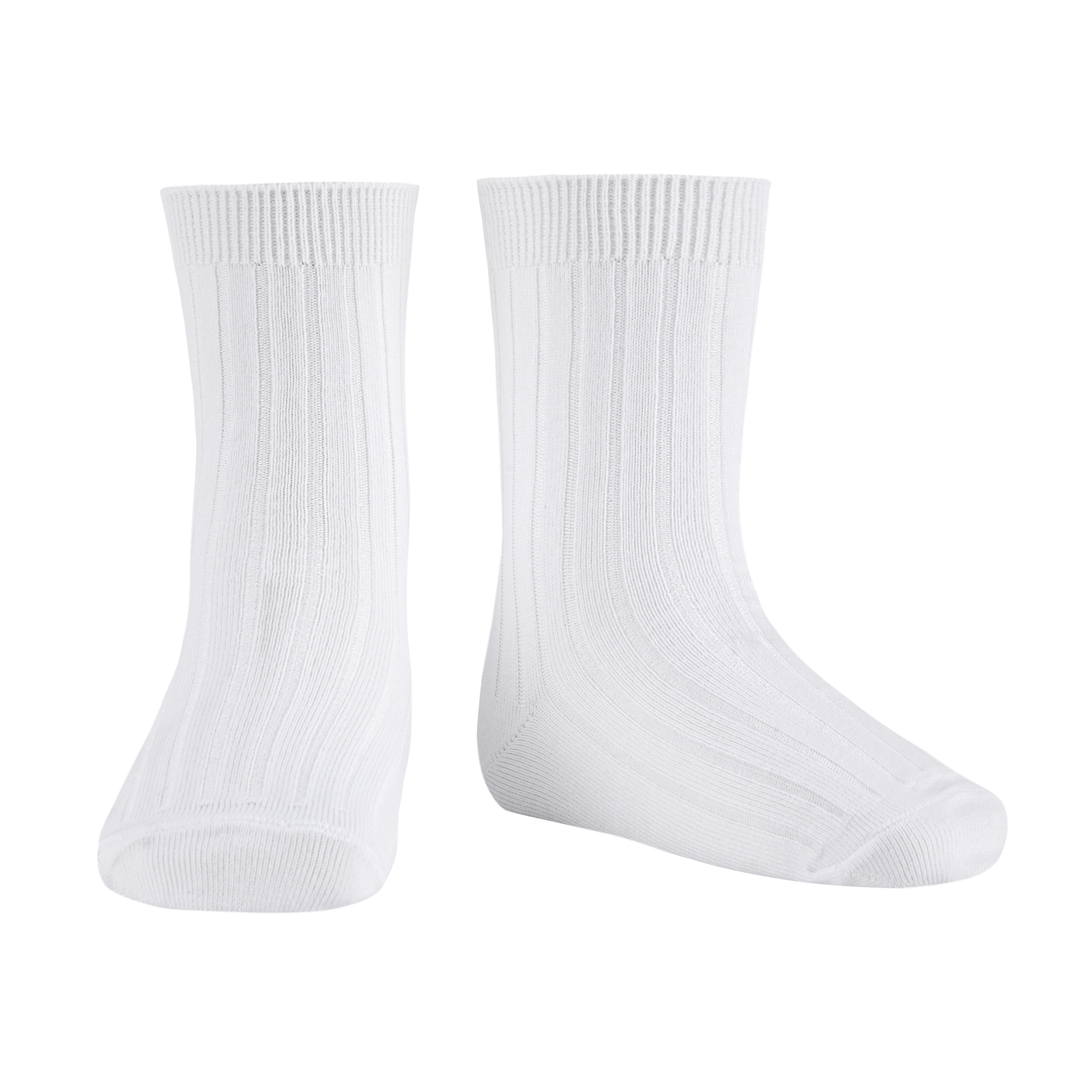 Бамбукові шкарпетки в рубчик короткі white
