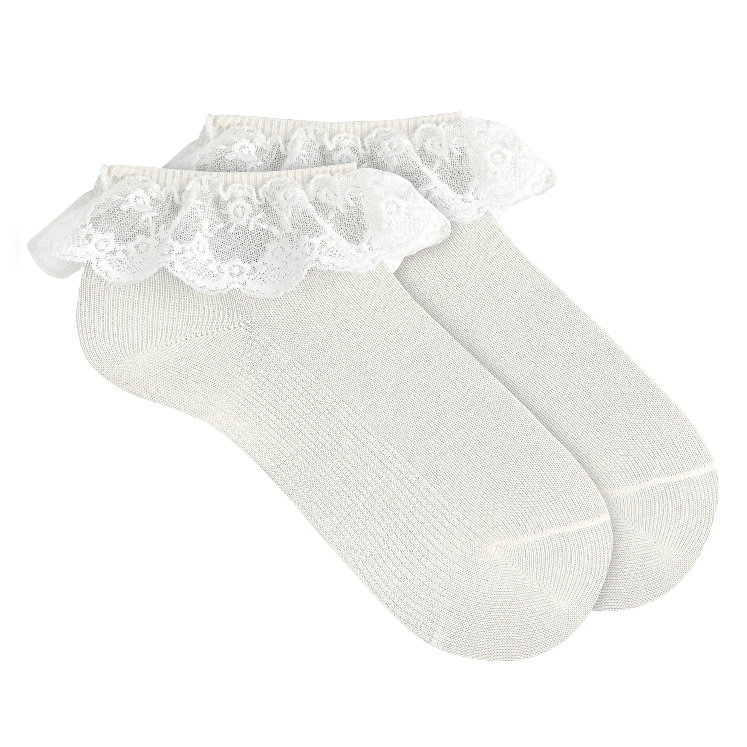 Шкарпетки з мереживним воланом cream