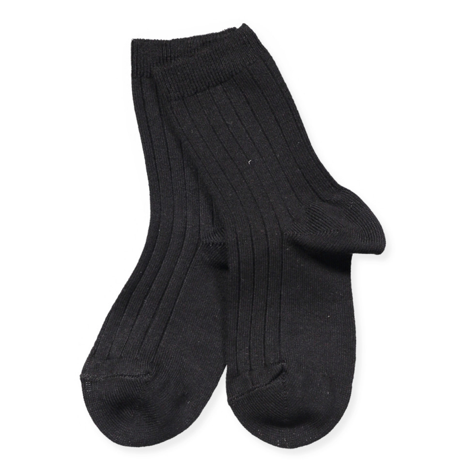 Шкарпетки в рубчик black