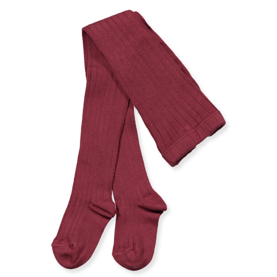 Колготи в рубчик burgundy