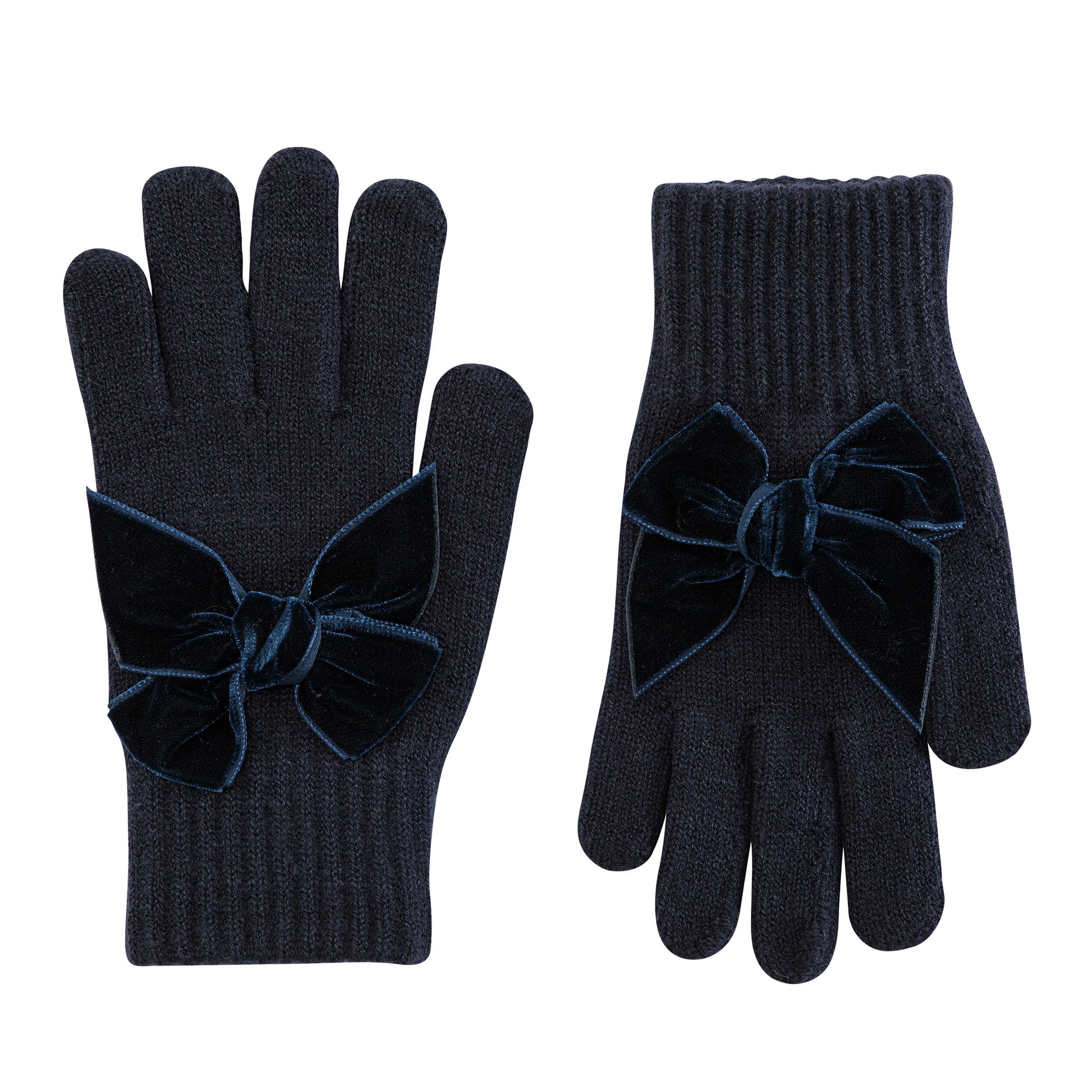 Рукавиці з бантом blue
