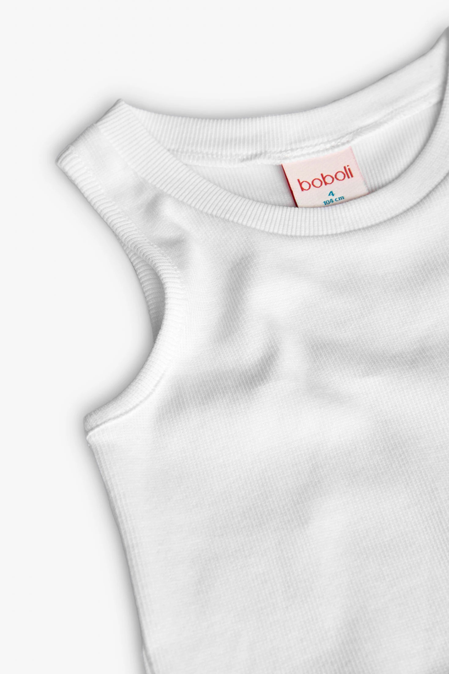 Майка в рубчик white