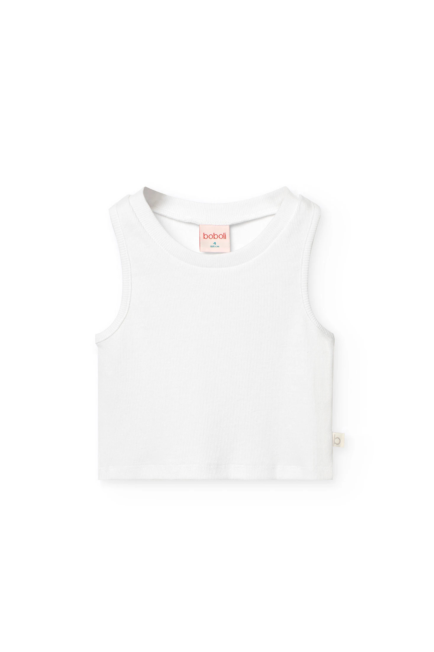 Майка в рубчик white