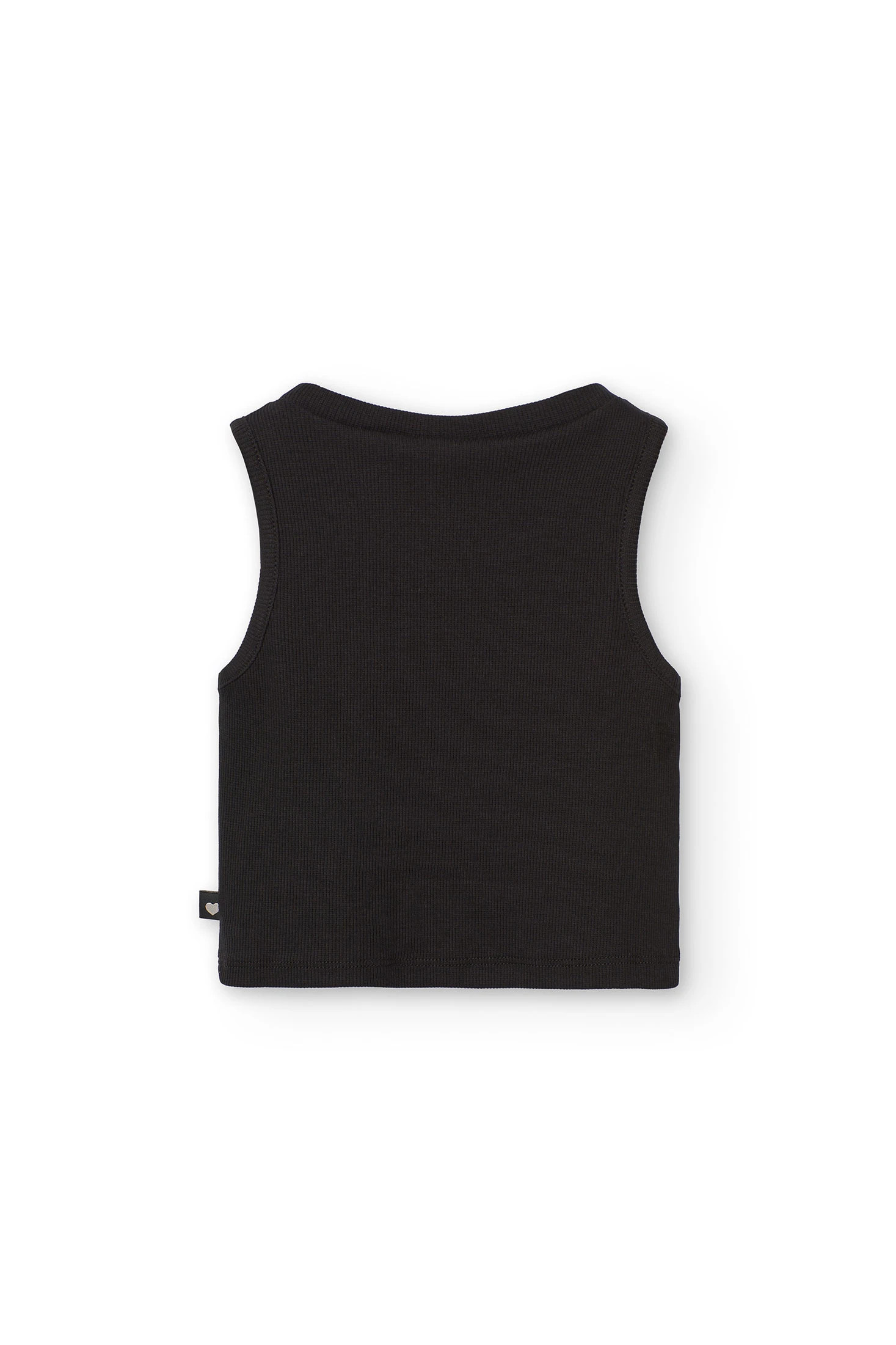 Майка в рубчик black
