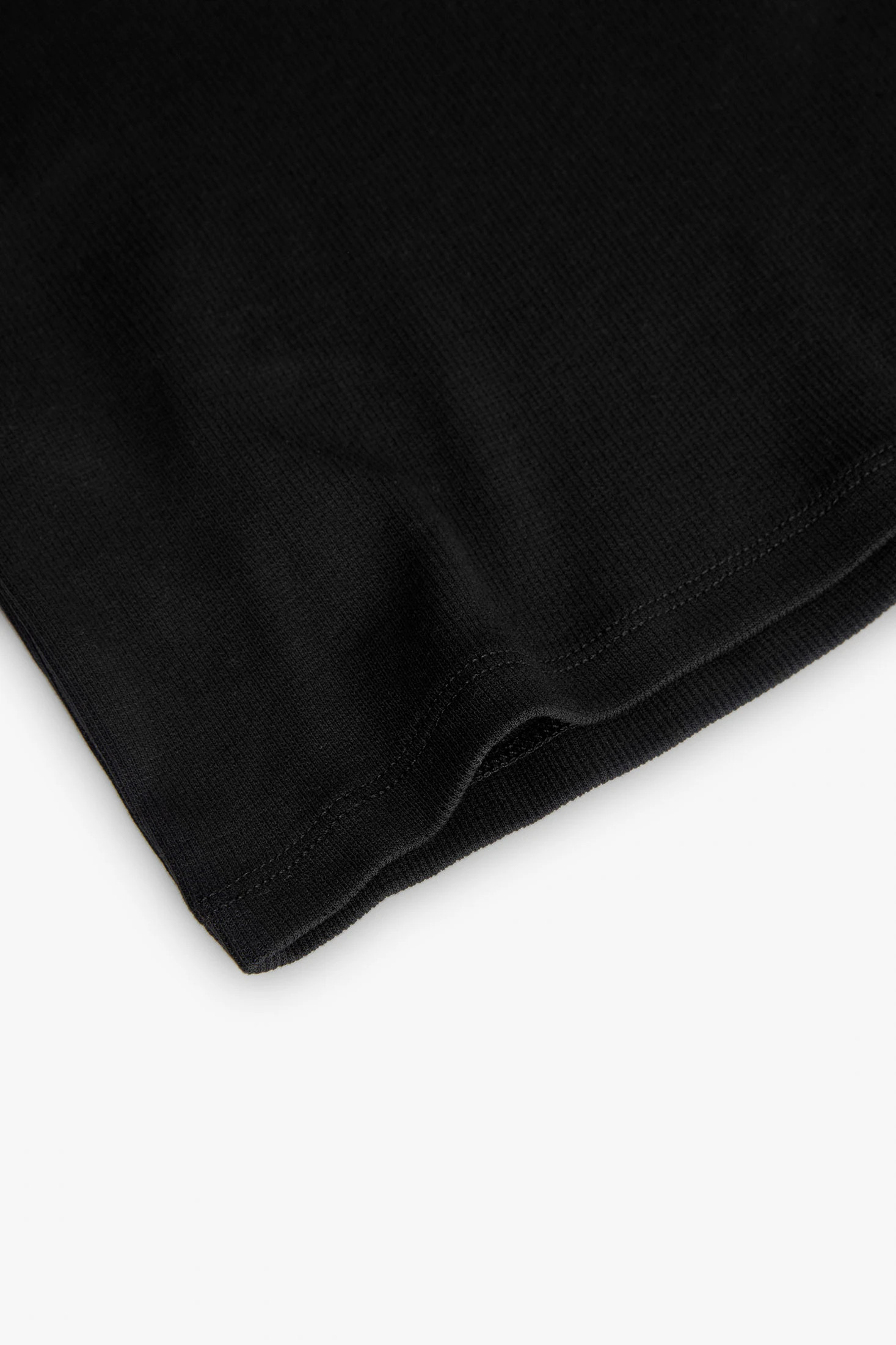 Майка в рубчик black