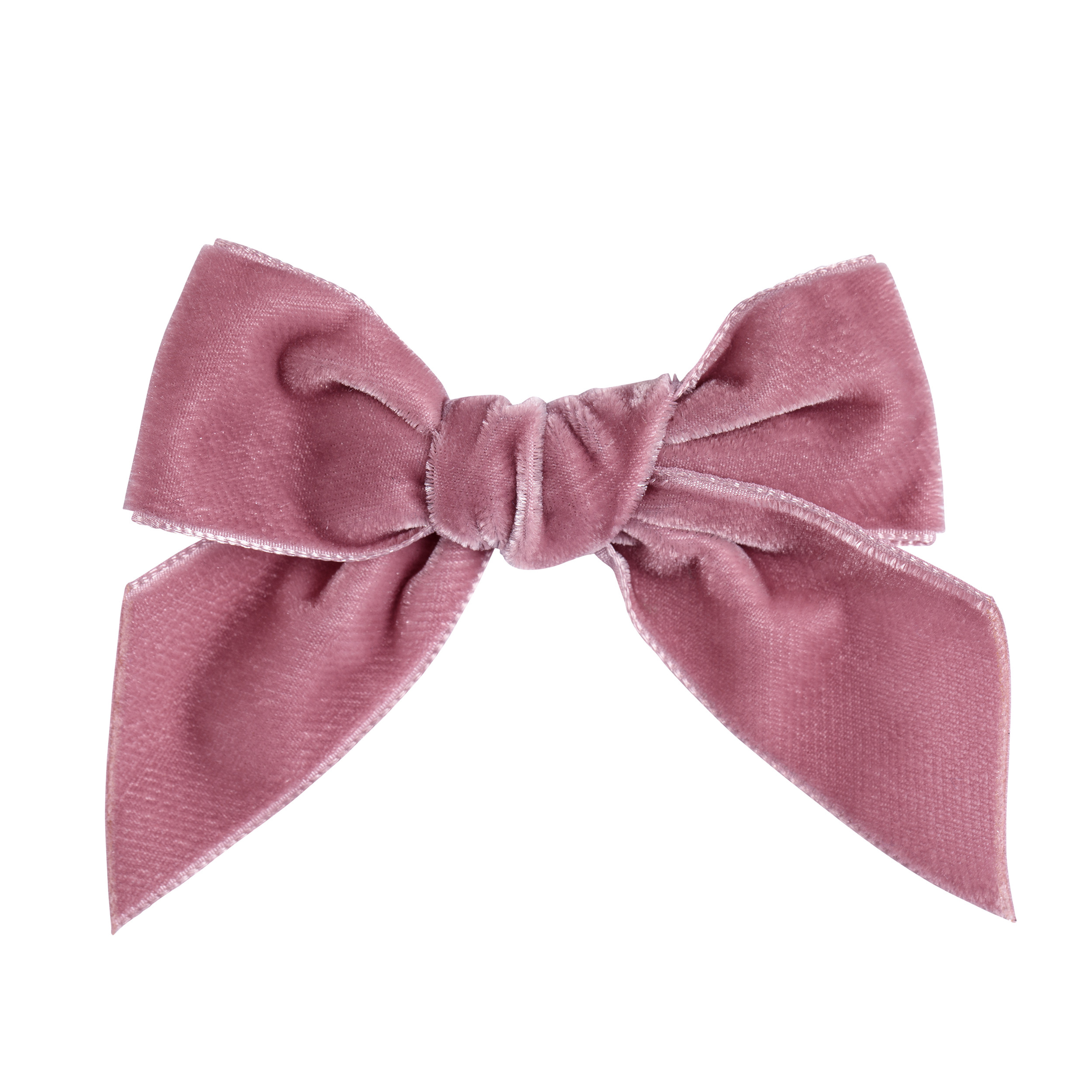 Вельветовий бант pink