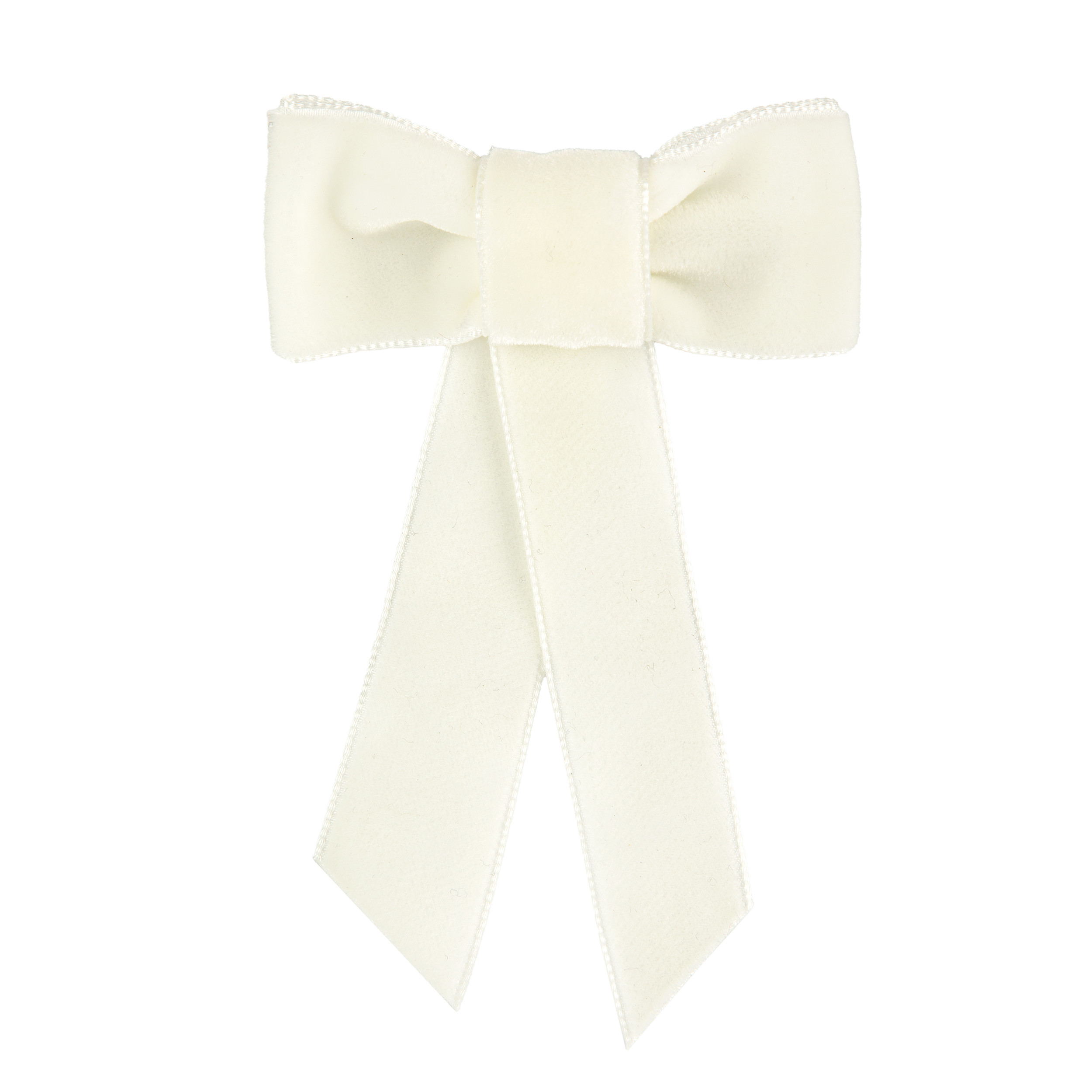 Заколка для волосся з оксамитовим бантом Coquette Beige
