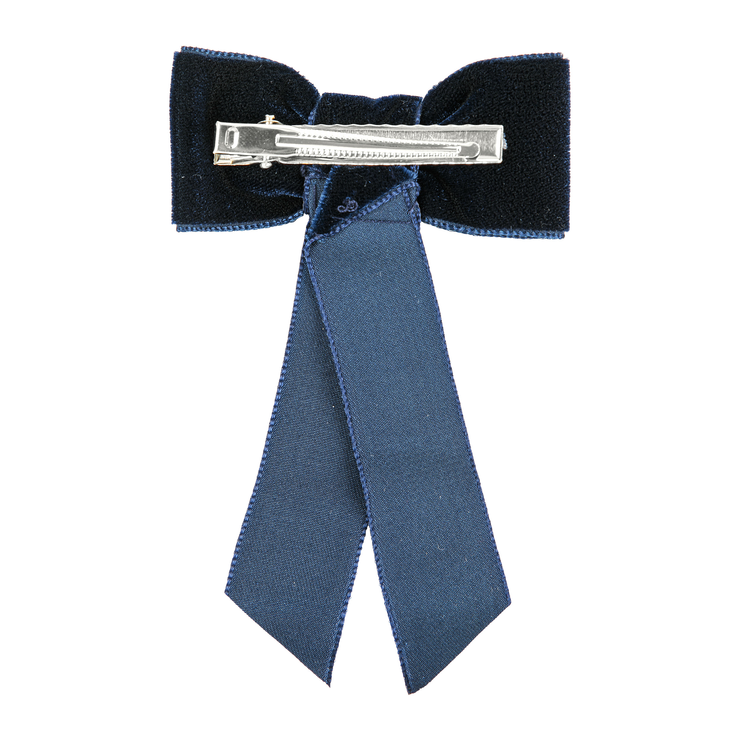 Заколка для волосся з оксамитовим бантом Coquette Navy