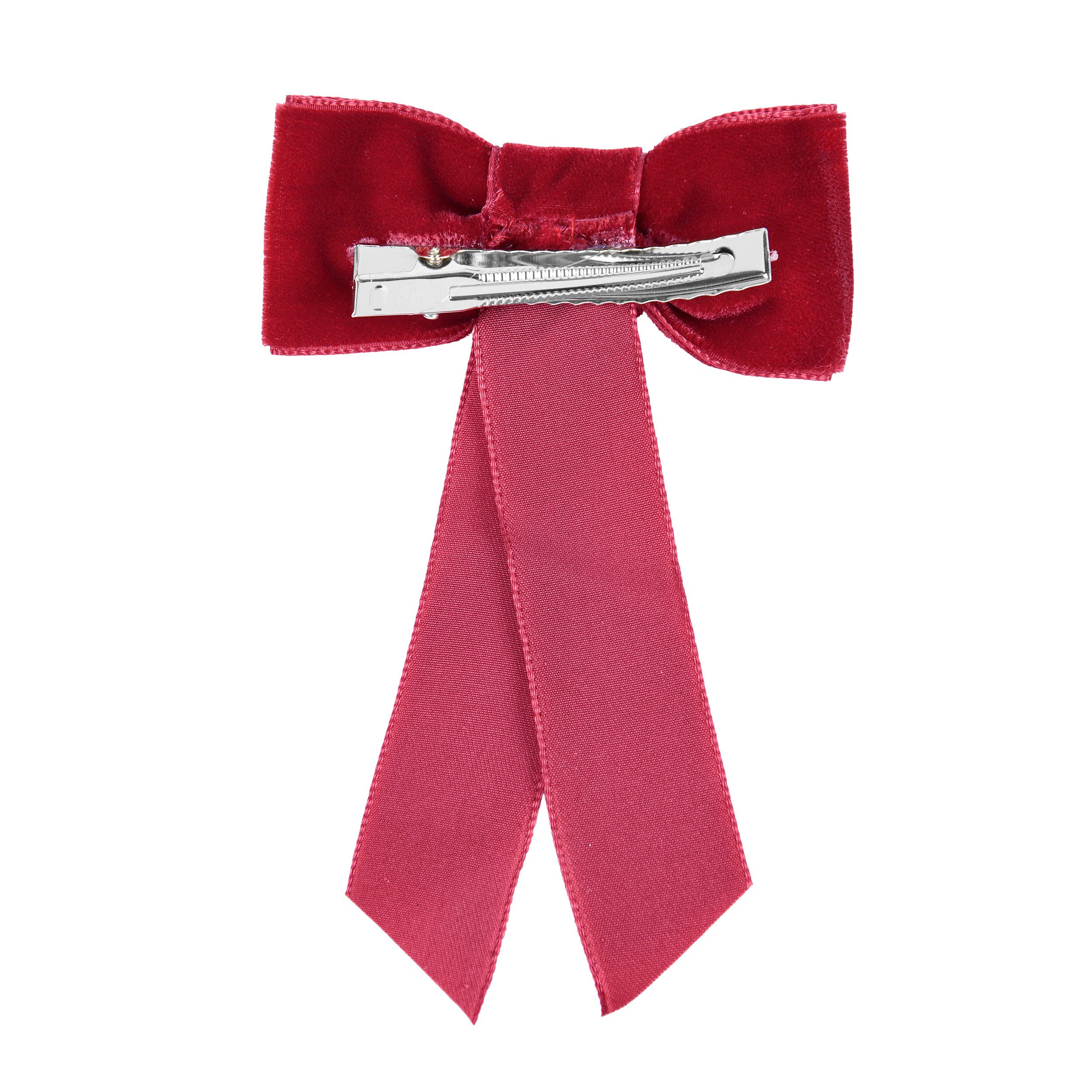 Заколка для волосся з оксамитовим бантом Coquette Red Velvet