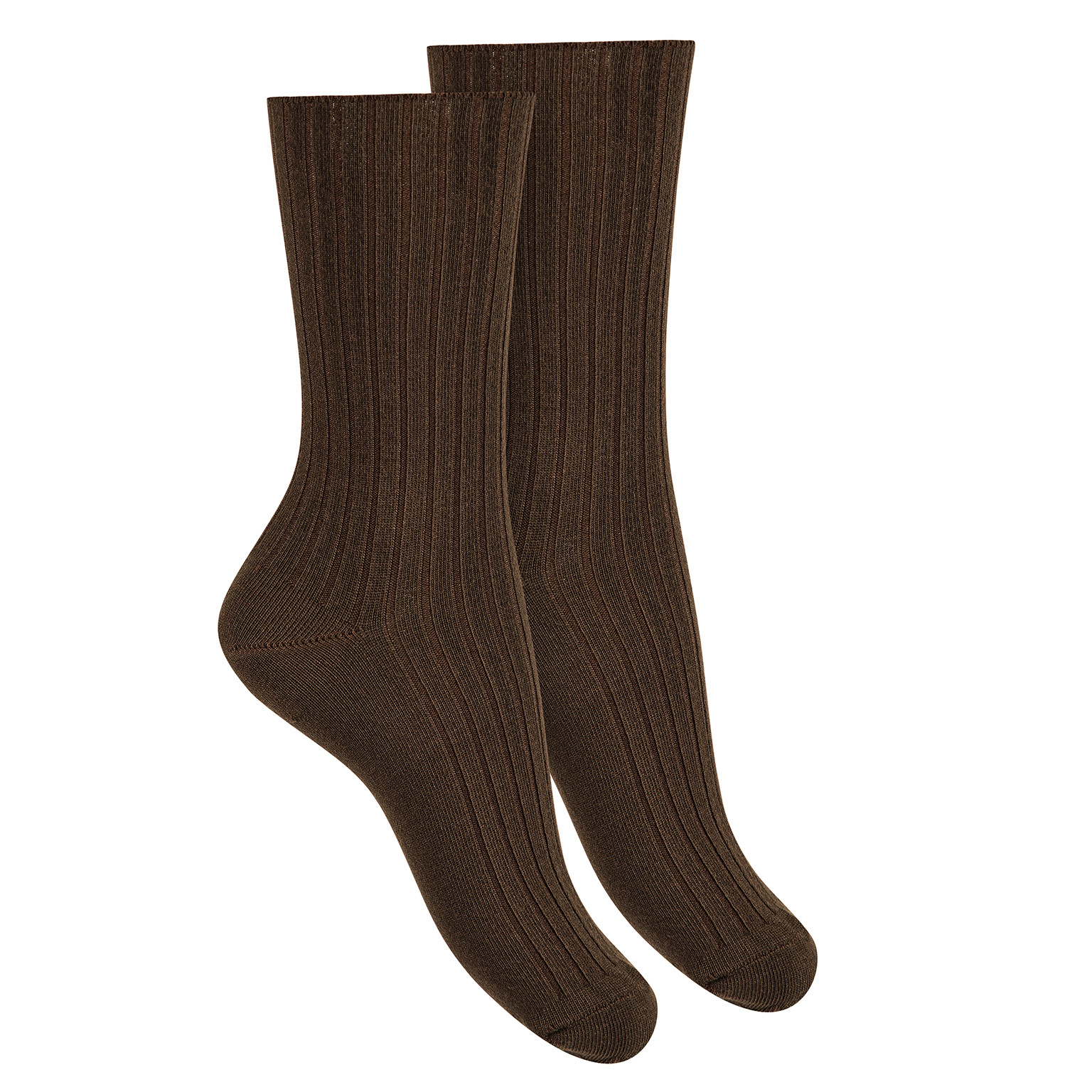 Жіночі шкарпетки в рубчик з модалу Loose fit Brown