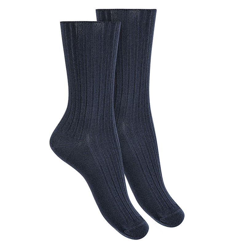 Жіночі шкарпетки в рубчик з модалу Loose fit Navy