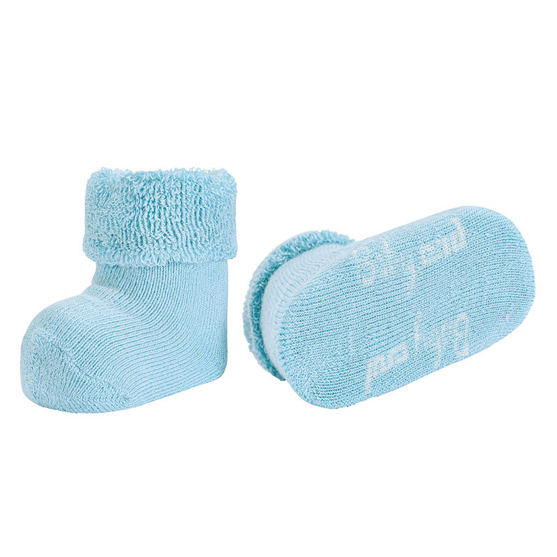 Дитячі махрові пінетки CND із відворотом Baby Blue