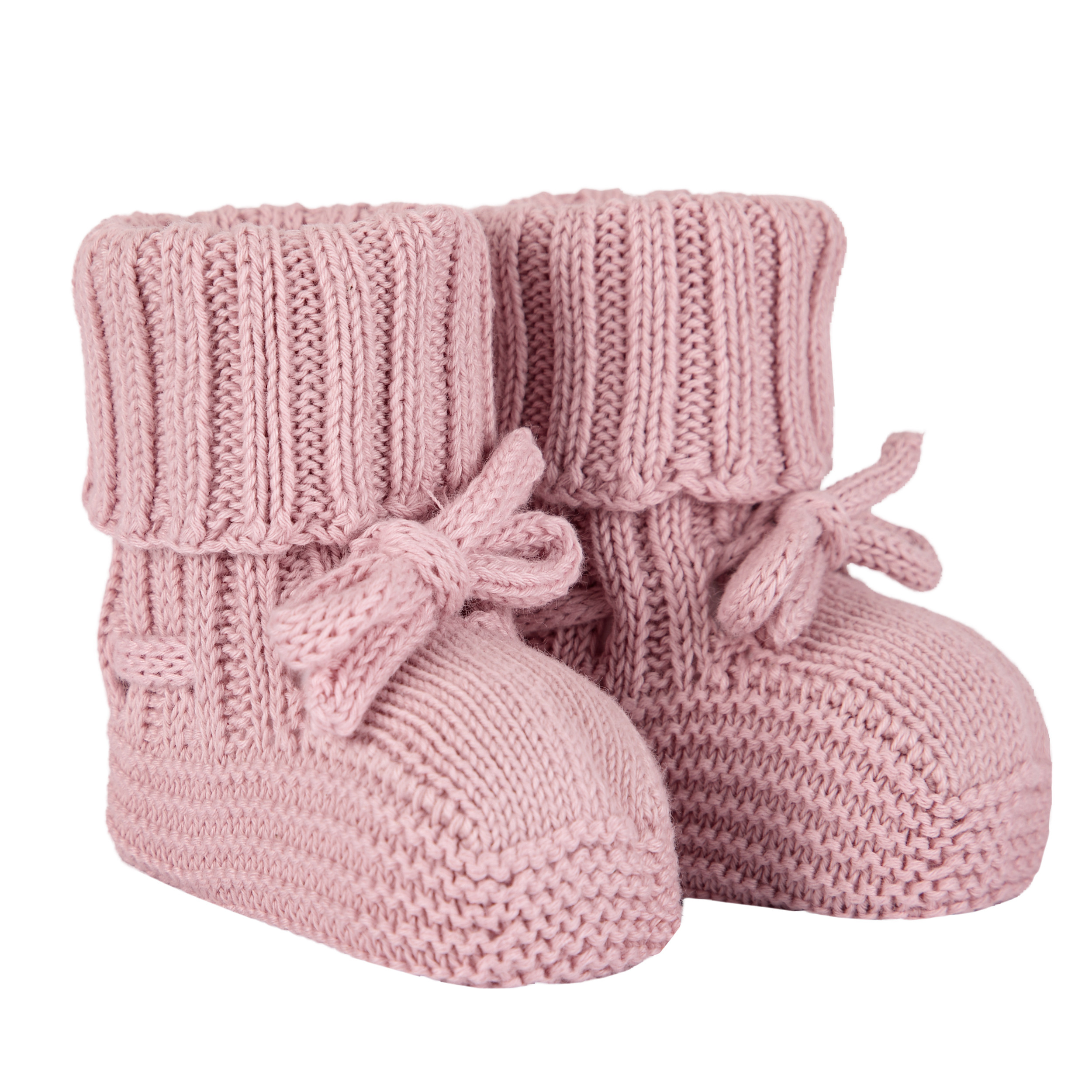 Дитячі пінетки в рубчик Pale Pink