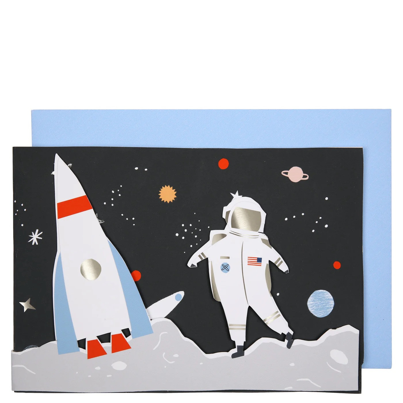 Листівка 3d Space Scene Birthday Card