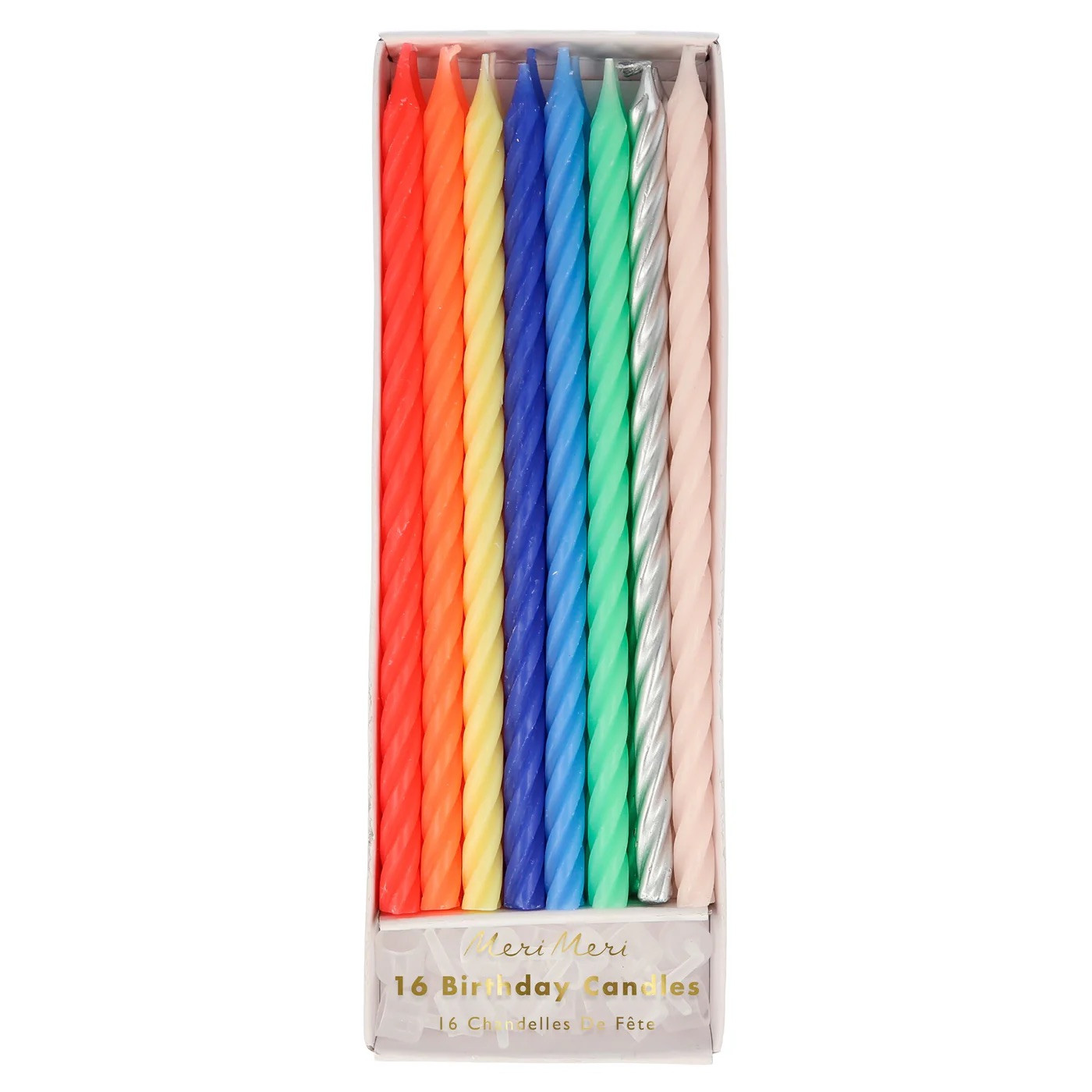 Набір свічок Multi Neon Twisted Candles (16 шт.)