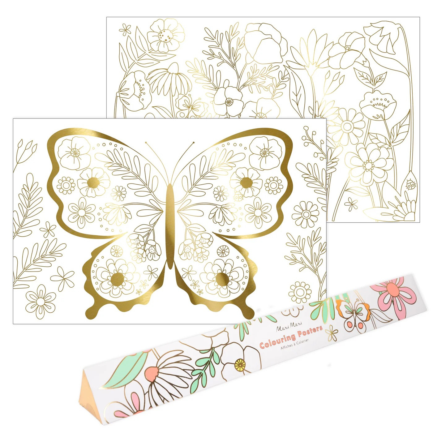 Набір постерів-розмальовок Butterﬂy Colouring Posters (2 шт)