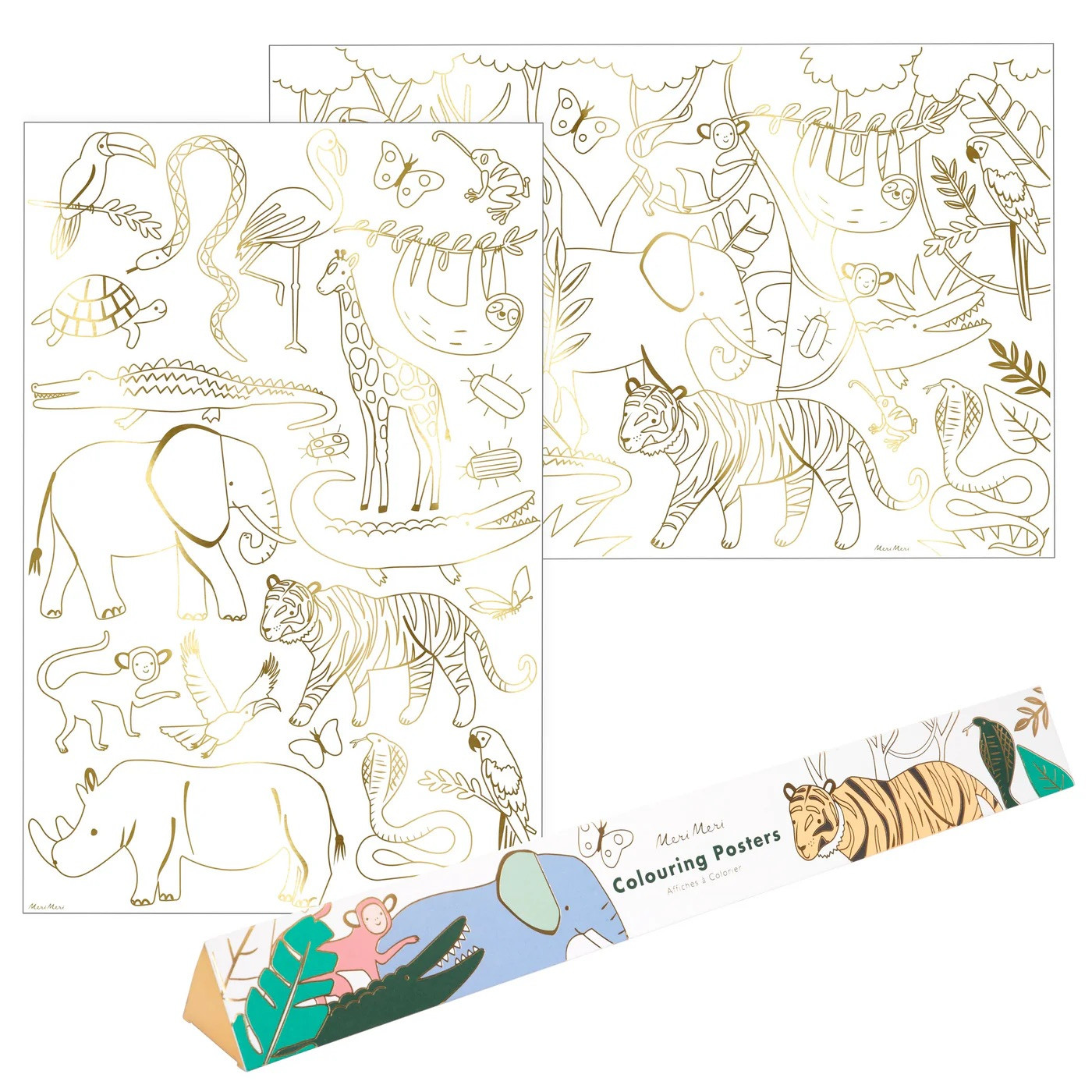 Набір постерів-розмальовок Jungle Colouring Posters (2 шт.)