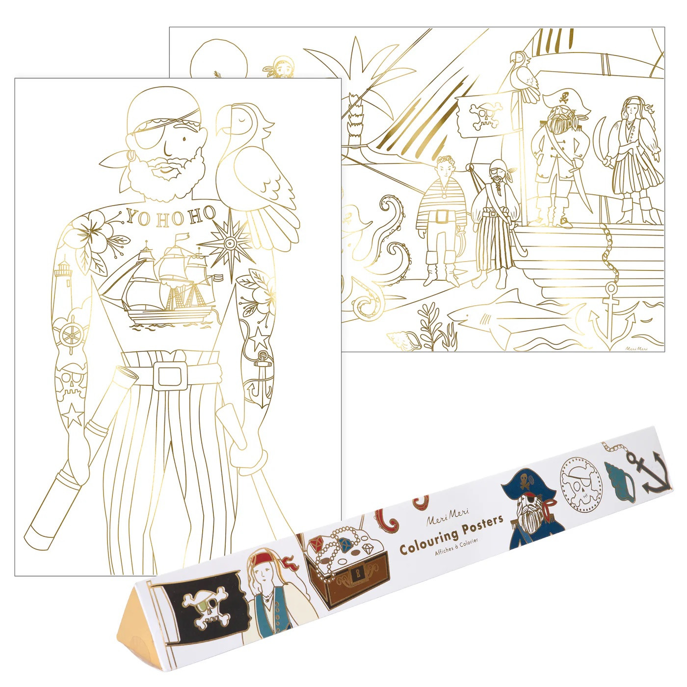 Набір постерів-розмальовок Pirate Colouring Posters (2 шт.)