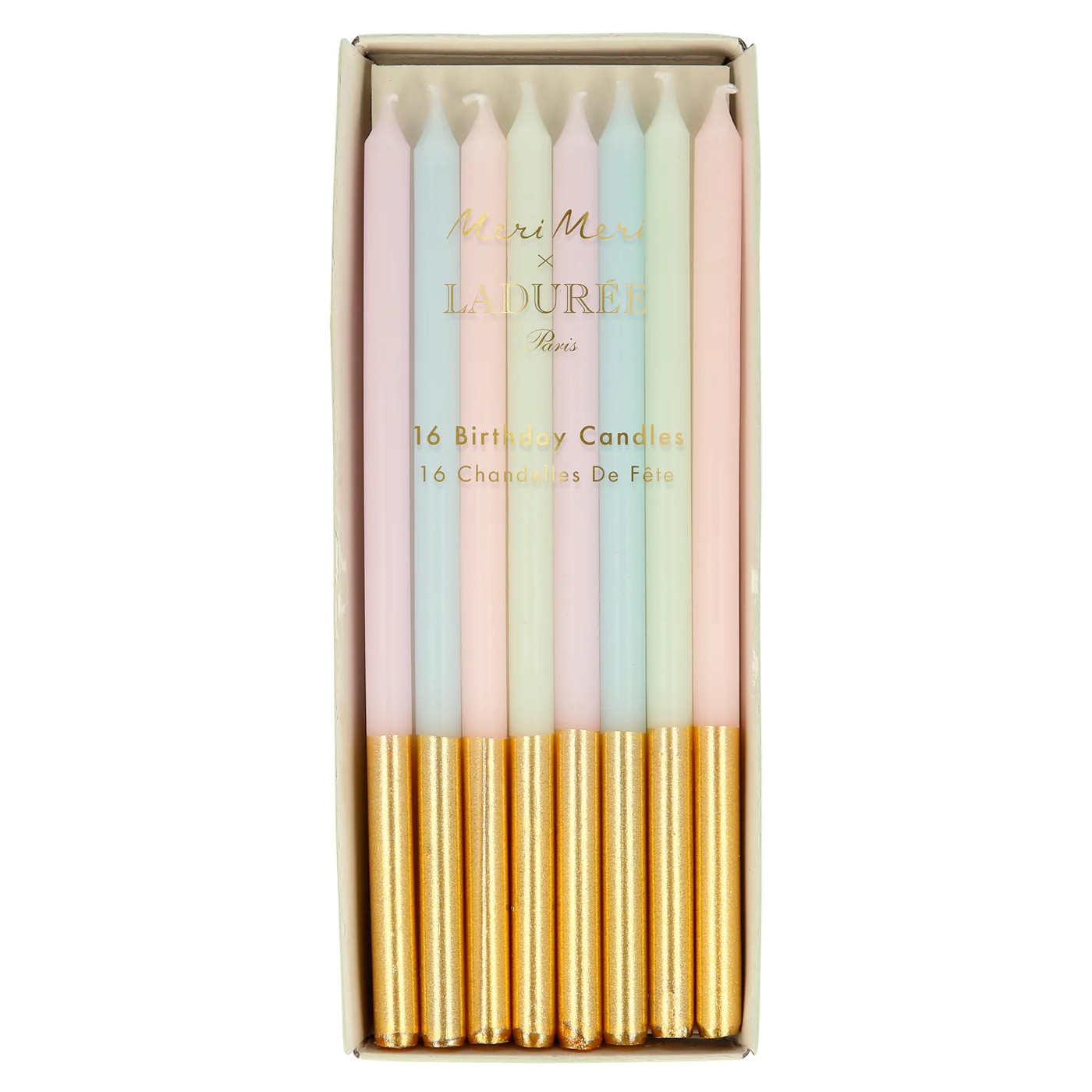 Набір свічок Meri Meri x Ladurée Paris Gold Dipped Candles (16 шт.)