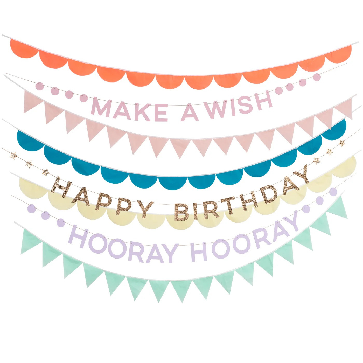 Набір гірлянд Rainbow Birthday Garland Set (8 шт.)
