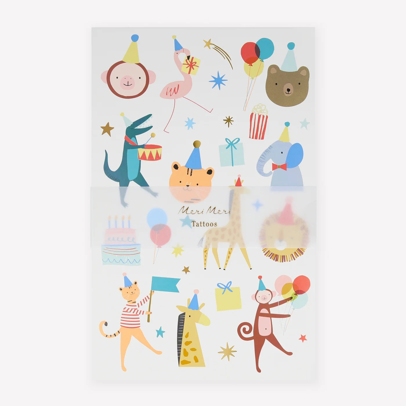 Набір тимчасових тату Animal Parade Temporary Tattoo Sheets