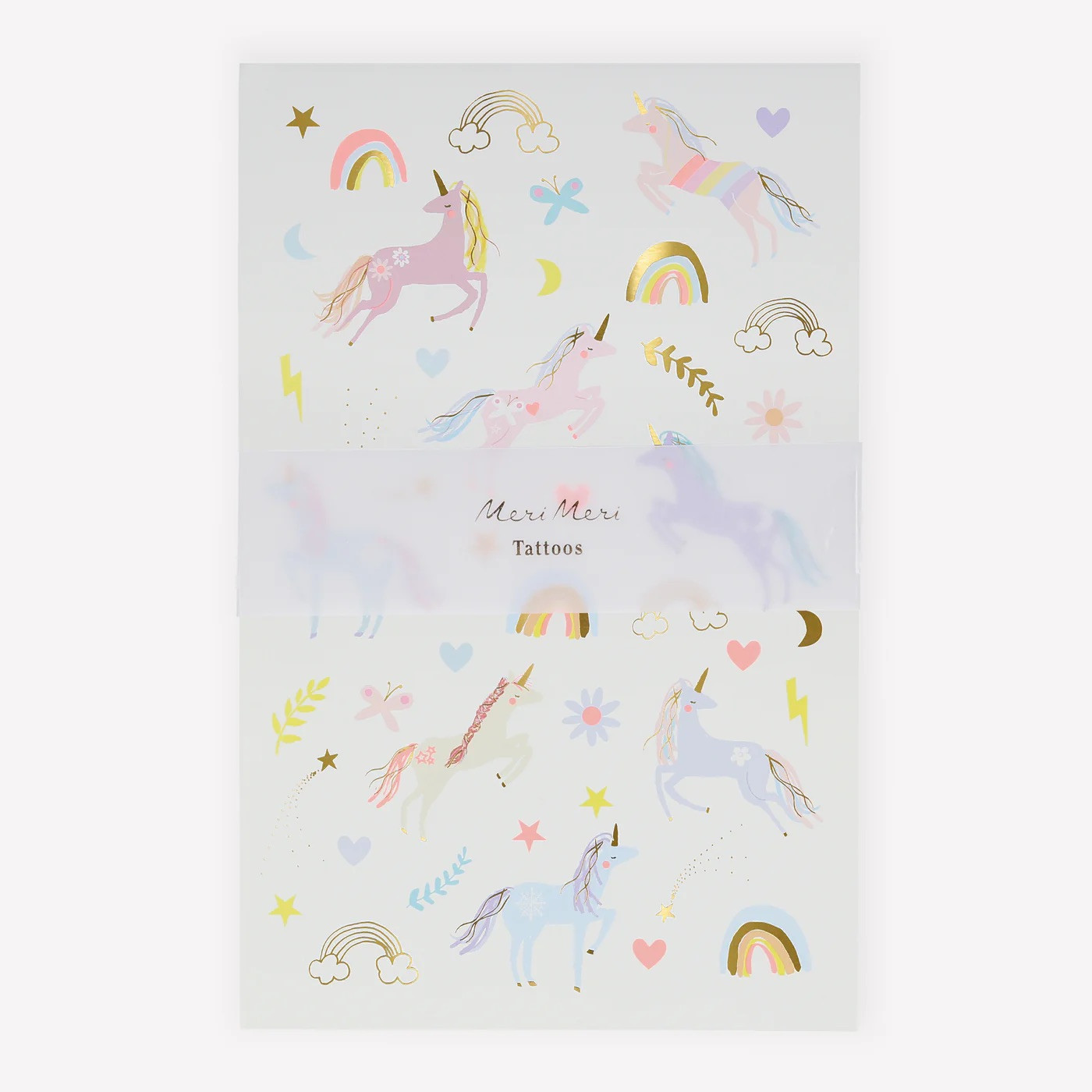 Табір тимчасових тату Unicorn Temporary Tattoo Sheets