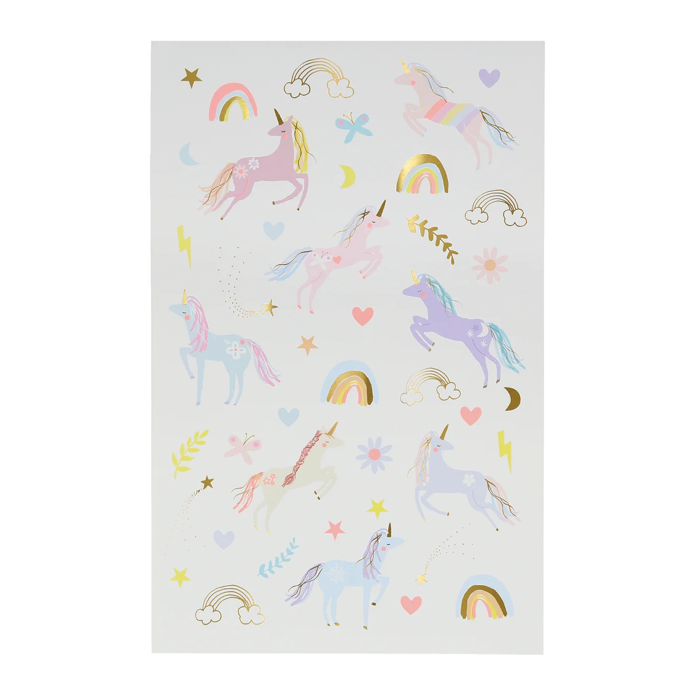Табір тимчасових тату Unicorn Temporary Tattoo Sheets