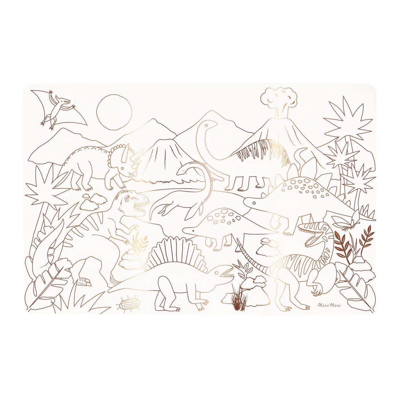 Набір плейсматів-розмальовок Dinosaurs Colouring Placemats (8 шт.)