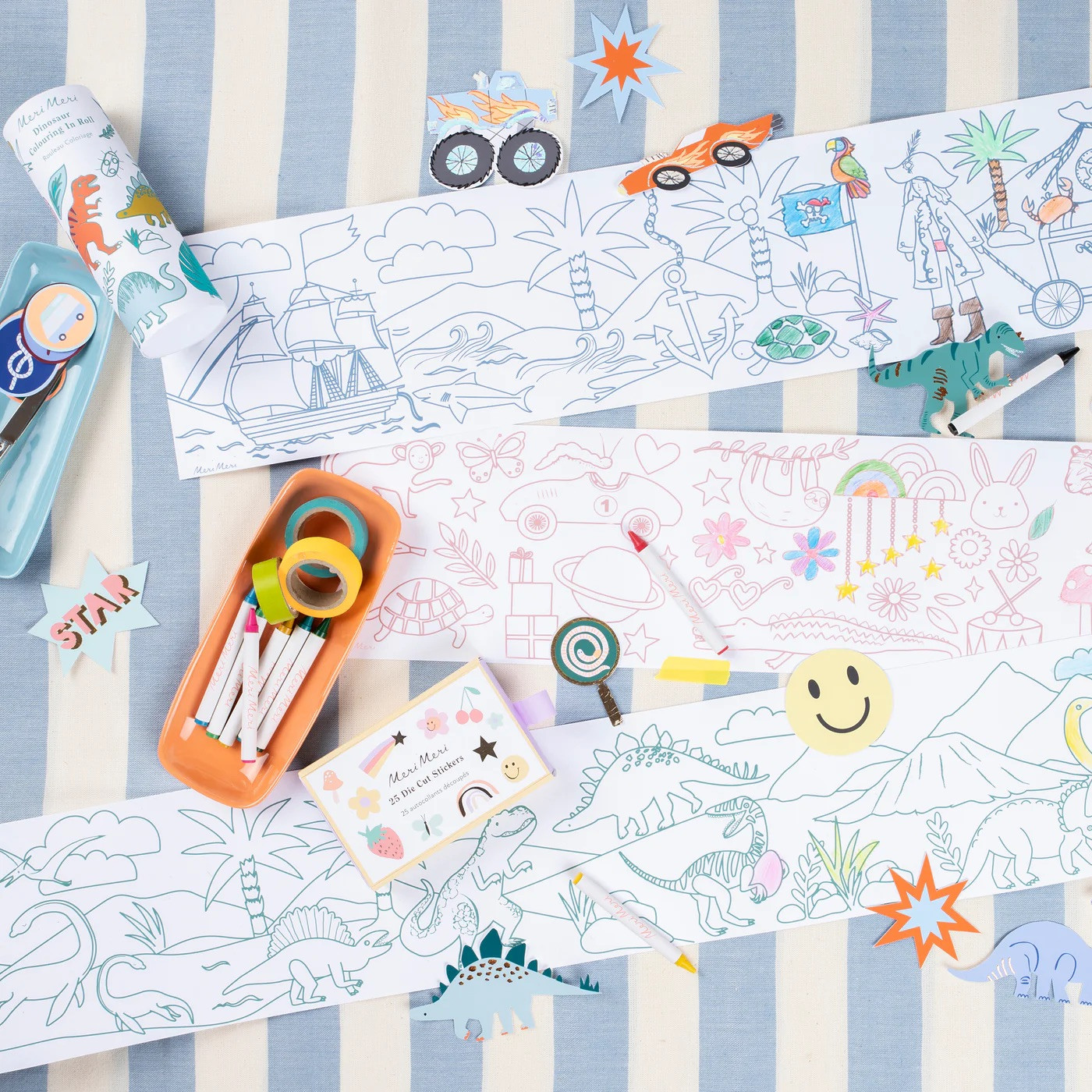 Розмальовка Dinosaur Colouring Roll