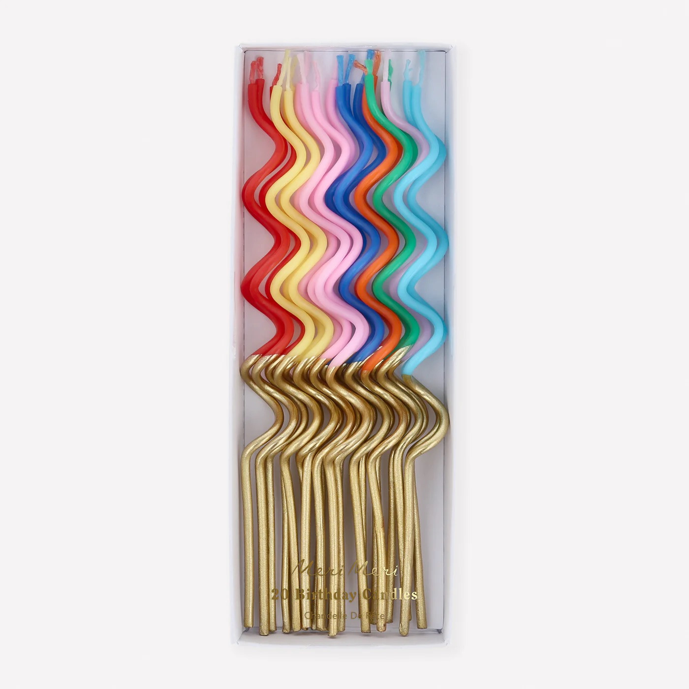 Набір свічок Gold Dipped Swirly Candles (20 шт.)