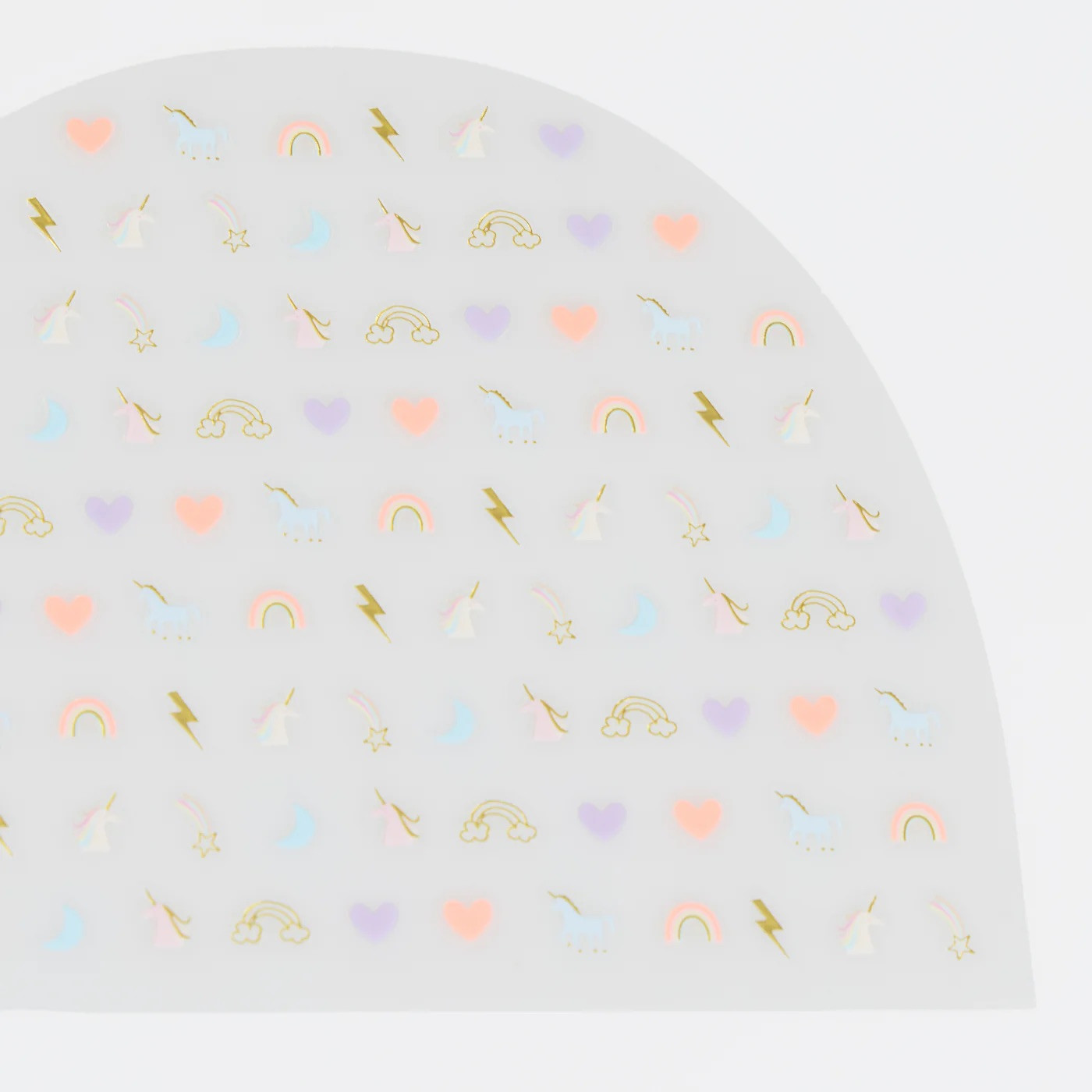 Набір стікерів Rainbow Unicorn Nail Stickers (200 шт.)
