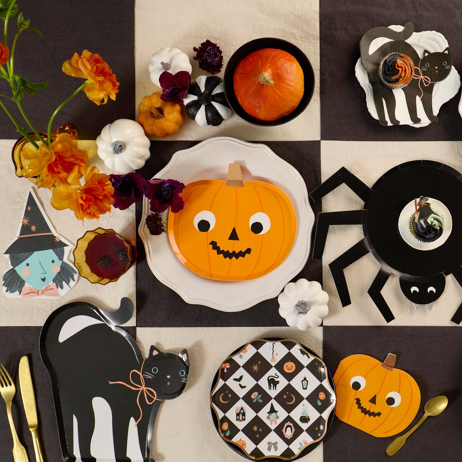 Набір тарілок Halloween Pumpkin