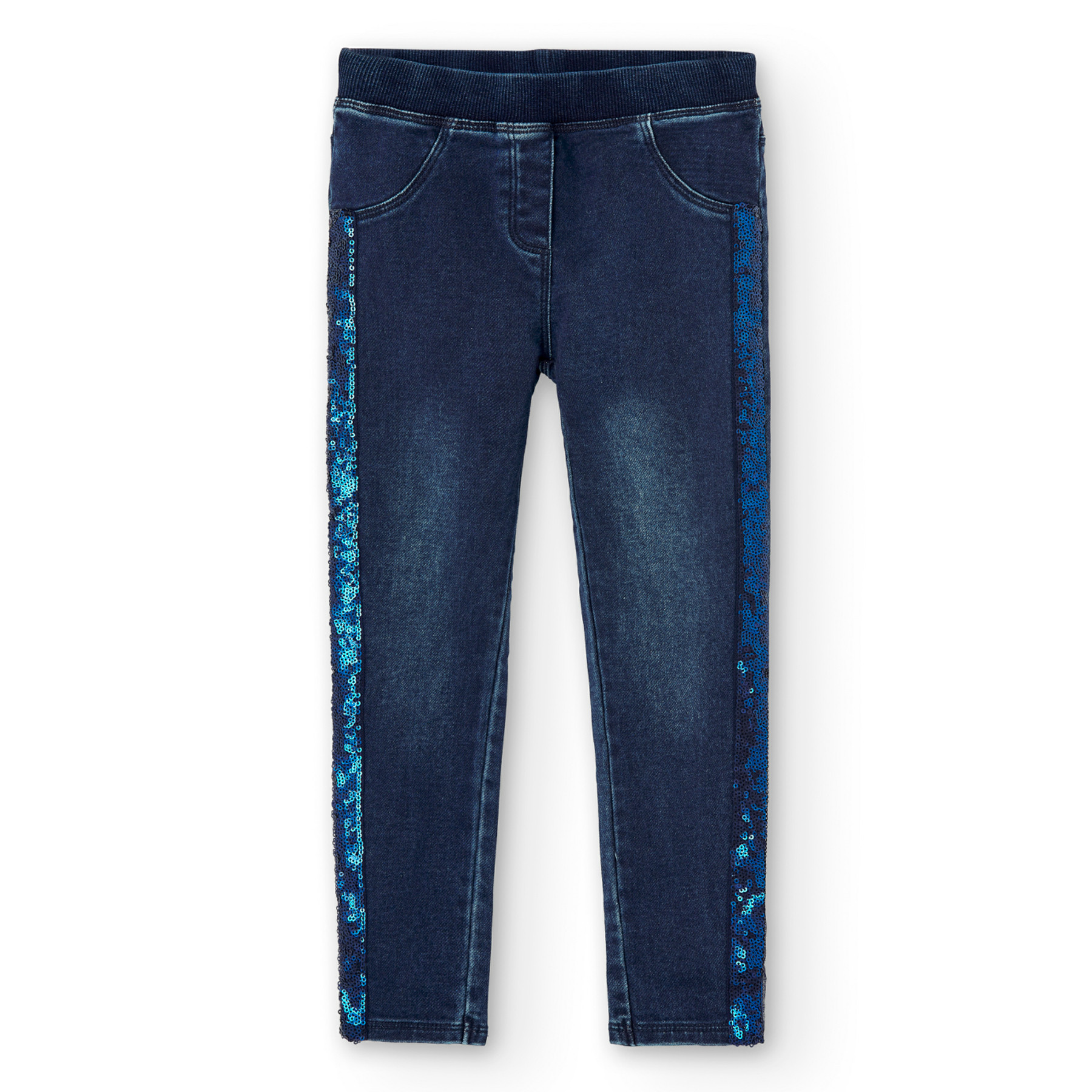 Стрейчеві штани Blue Sequins для дівчинки